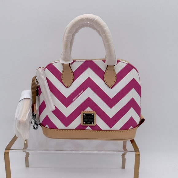 Dooney & Bourke Handbags - Dooney & Bourke Chevron Bitsy Bag Fuchsia